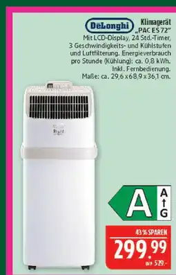 Marktkauf Delonghi klimagerät pac es72 Angebot