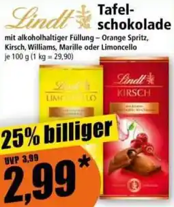 Norma Lindt Tafelschokolade Angebot