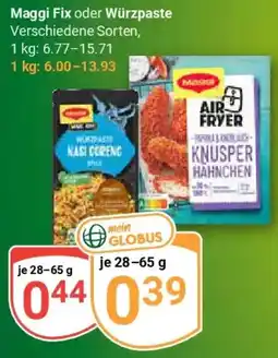 Globus Maggi Fix oder Würzpaste Angebot