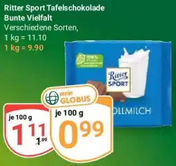 Globus Ritter Sport Tafelschokolade Bunte Vielfalt Angebot