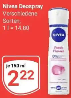 Globus Nivea Deospray Angebot