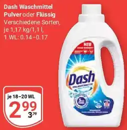 Globus Dash Waschmittel Pulver oder Flüssig Angebot