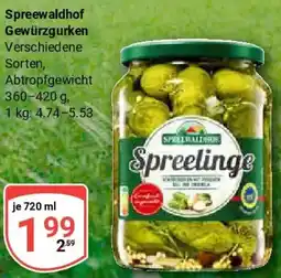 Globus Spreewaldhof Gewürzgurken Angebot