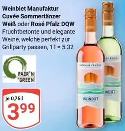 Globus Weinbiet Manufaktur Cuvée Sommertänzer Weiß oder Rosé Pfalz DQW Angebot
