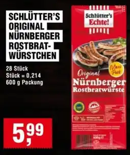 Handelshof SCHLÜTTER'S ORIGINALI NÜRNBERGER ROSTBRAT- WÜRSTCHEN Angebot