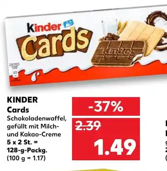 Kaufland Kinder Cards 128g Angebot