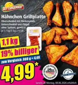 Norma GUT LANGENHOF Hähnchen Grillplatte Angebot