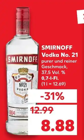 Kaufland Smirnoff Vodka No. 21 , 0,7L Angebot