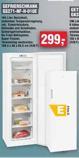 Handelshof exquisit GEFRIERSCHRANK GS271-NF-H-010E Angebot