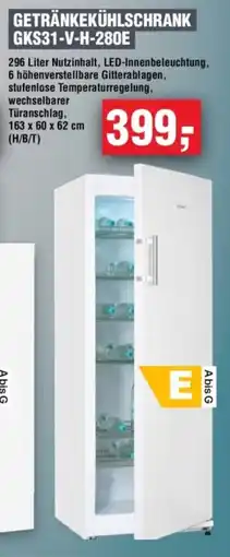 Handelshof exquisit GETRÄNKEKÜHLSCHRANK GKS31-V-H-280E Angebot