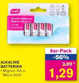 KODi ALKALINE BATTERIEN 8er-Pack Angebot