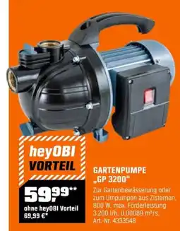 OBI GARTENPUMPE "GP 3200" Angebot