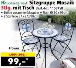 Norma Garten & Freizeit Sitzgruppe Mosaik 3tlg. mit Tisch Angebot