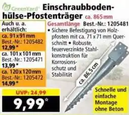 Norma GreenYard Einschraubbodenhülse-Pfostenträger Angebot