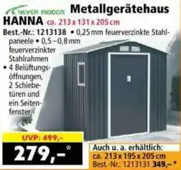 Norma NEVER INDOOR Metallgerätehaus HANNA Angebot