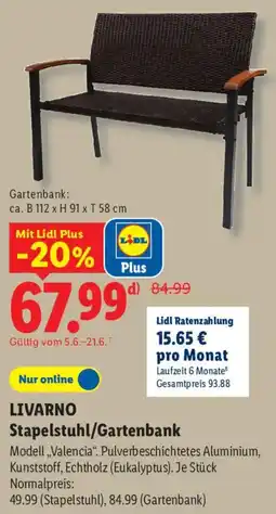 Lidl LIVARNO Gartenbank Angebot
