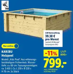 Lidl KARIBU Holzpool Angebot