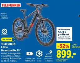 Lidl TELEFUNKEN E-Bike Mountainbike 29" Angebot