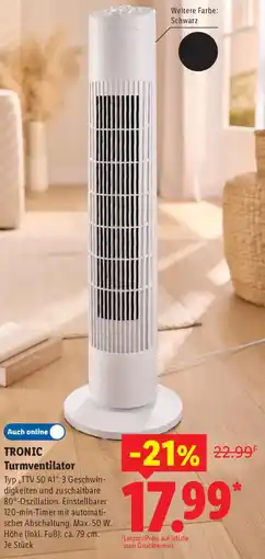Lidl TRONIC Turmventilator Angebot