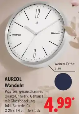 Lidl AURIOL Wanduhr Angebot