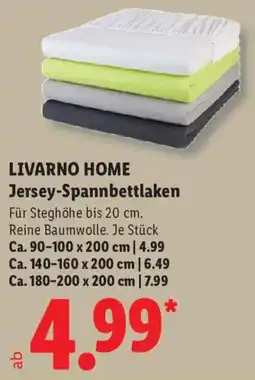 Lidl LIVARNO HOME Jersey-Spannbettlaken Angebot
