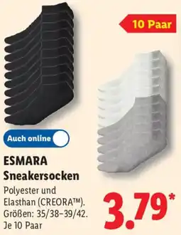 Lidl ESMARA Sneakersocken Angebot