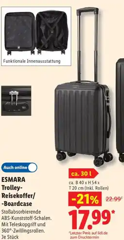 Lidl ESMARA Trolley Reisekoffer/ Boardcase Angebot