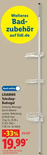 Lidl LIVARNO Teleskop Badregal Angebot