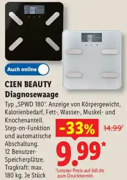 Lidl CIEN BEAUTY Diagnosewaage Angebot