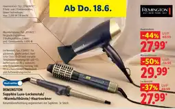Lidl REMINGTON Sapphire Luxe-Lockenstab/ Warmluftbürste/-Haartrockner Angebot