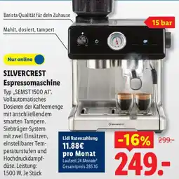 Lidl SILVERCREST Espressomaschine Angebot