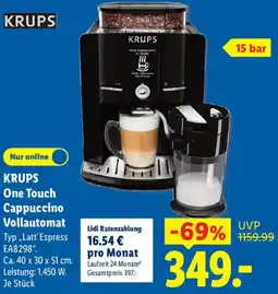 Lidl KRUPS One Touch Cappuccino Vollautomat Angebot