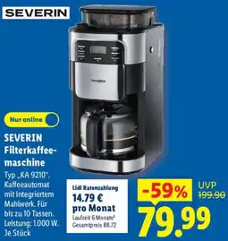 Lidl SEVERIN Filterkaffeemaschine Angebot