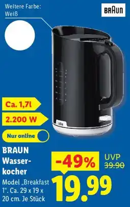 Lidl BRAUN Wasserkocher Angebot