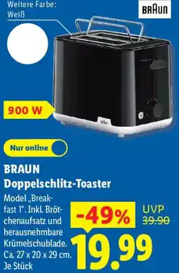 Lidl BRAUN Doppelschlitz-Toaster Angebot