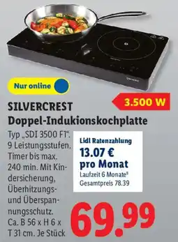 Lidl SILVERCREST Doppel-Indukionskochplatte Angebot