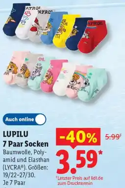 Lidl LUPILU 7 Paar Socken Angebot
