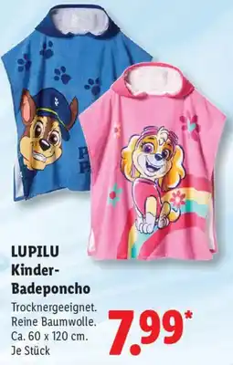 Lidl LUPILU Kinder Badeponcho Angebot