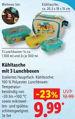 Lidl Kühltasche mit 3 Lunchboxen Angebot