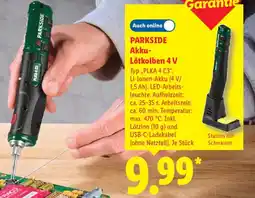 Lidl PARKSIDE Akku Lötkolben 4 V Angebot