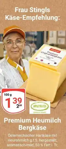 Globus Premium Heumilch Bergkäse Angebot