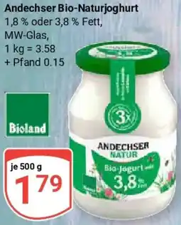 Globus Andechser Bio-Naturjoghurt Angebot