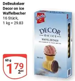 Globus DeBeukelaer Decor on ice Waffelbecher Angebot