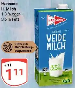 Globus Hansano H-Milch Angebot