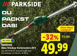 Lidl PARKSIDE Akku-Teleskop-Heckenschere 20 V Angebot