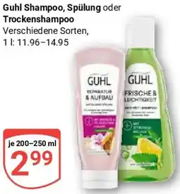 Globus Guhl Shampoo, Spülung oder Trockenshampoo Angebot