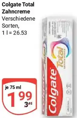 Globus Colgate Total Zahncreme Angebot