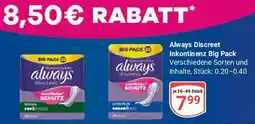 Globus Always Discreet Inkontinenz Big Pack Angebot