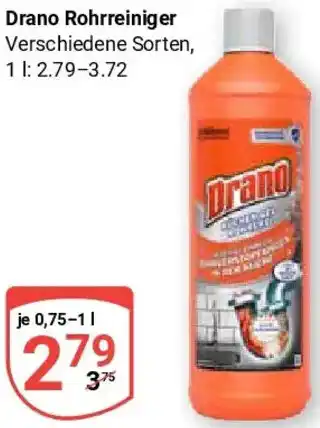 Globus Drano Rohrreiniger Angebot