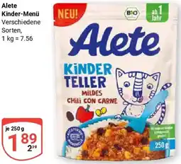 Globus Alete Kinder-Menü Angebot